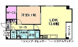 ファーストメゾン白山 1LDKの間取図画像