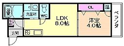 FaseciaLicht 1LDKの間取図画像