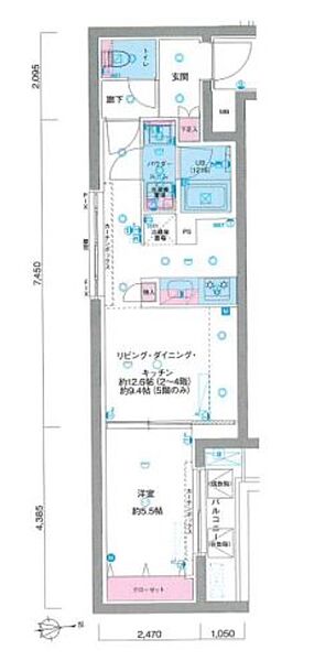 ジェノヴィア東向島スカイガーデン ｜東京都墨田区堤通1丁目(賃貸マンション1LDK・1階・43.61㎡)の写真 その2