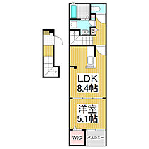 長野県松本市大字島内（賃貸アパート1LDK・2階・38.81㎡） その2