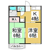 ピュアパレスあずみ野  ｜ 長野県安曇野市穂高柏原（賃貸アパート2K・1階・34.65㎡） その2