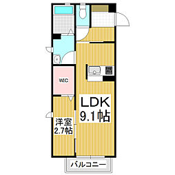 メゾン・ド・ローレル 1LDKの間取図画像