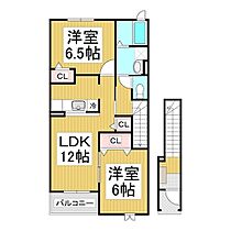 長野県長野市松岡1丁目（賃貸アパート2LDK・2階・58.86㎡） その2