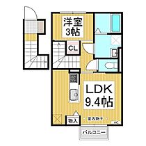 グランディス  ｜ 長野県長野市大字高田（賃貸アパート1LDK・2階・37.58㎡） その2