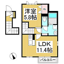 和  ｜ 長野県長野市大字北尾張部（賃貸アパート1LDK・2階・45.11㎡） その2