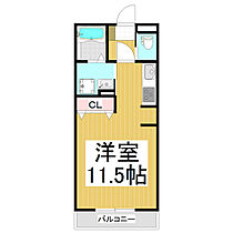 プランタンIII  ｜ 長野県長野市中御所1丁目（賃貸アパート1R・1階・30.03㎡） その2