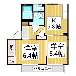 ディアスりんどうB 2Kの間取図画像