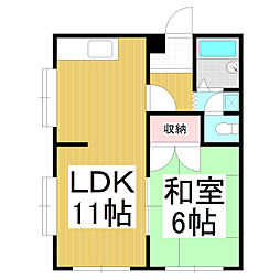 ドムス本郷 1LDKの間取図画像