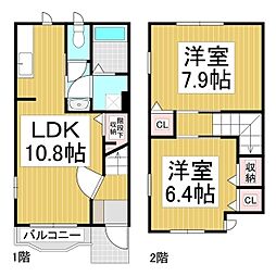 ヴィオラソロリア 2LDKの間取図画像