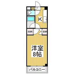 ハイツ原町 1Kの間取図画像