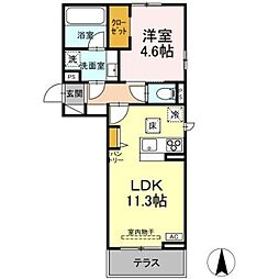 oryzafolium(オリザフォリウム) 1LDKの間取図画像