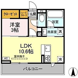 oryzafolium(オリザフォリウム) 1LDKの間取図画像