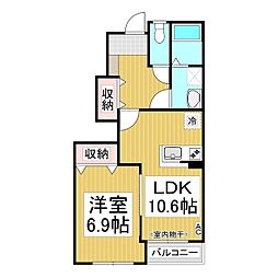 ルミエールM 1LDKの間取図画像
