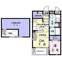 ミスモ・S 1DKの間取図画像