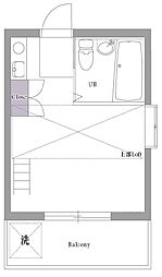 ハイムエスペランサ ワンルームの間取図画像