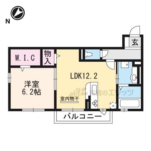 リバーハイツII 203｜滋賀県大津市大江1丁目(賃貸アパート1LDK・2階・47.26㎡)の写真 その2