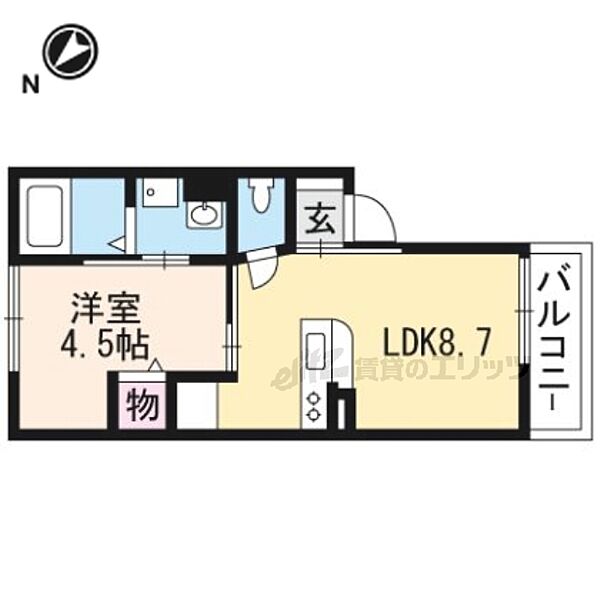 滋賀県湖南市石部中央3丁目(賃貸アパート1LDK・1階・30.00㎡)の写真 その2
