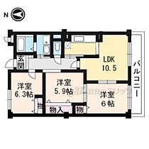 プリムヴェール 102 ｜ 滋賀県草津市東草津１丁目（賃貸マンション3LDK・1階・65.58㎡） その1