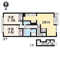 滋賀県蒲生郡竜王町大字小口（賃貸アパート2LDK・2階・74.00㎡） その2