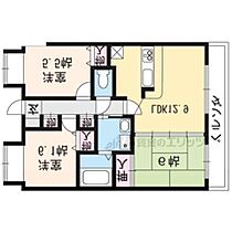 フレッチェII 501 ｜ 滋賀県大津市下阪本6丁目（賃貸マンション3LDK・5階・66.60㎡） その2