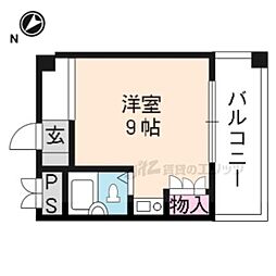 シルキーハイツ阪源 ワンルームの間取図画像