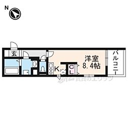 JR東海道・山陽本線 瀬田駅 徒歩15分の賃貸アパート 2階ワンルームの間取り