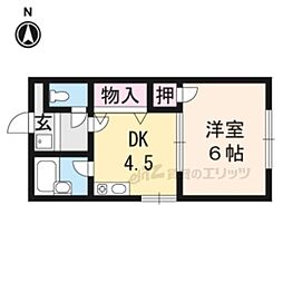 ジョンズフラット 1DKの間取図画像