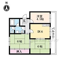 メゾン山極 3DKの間取図画像