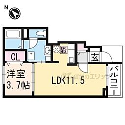 ノール・アンソレイエ4 1LDKの間取図画像