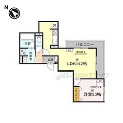 CHAINON 1LDKの間取図画像