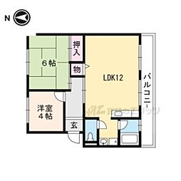 南井ハイツ 2LDKの間取図画像