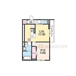 アルタ若竹ビュー 1LDKの間取図画像