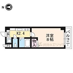 エム・アイキャッスル 1Kの間取図画像