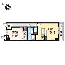 メディカル松下南EX 1LDKの間取図画像