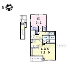 ヒールド・リヴ1 1LDKの間取図画像