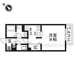ハイツエイト4 ワンルームの間取図画像