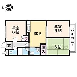 サープラスみくもA 3DKの間取図画像