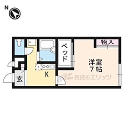 レオパレスパンプキンハウス 1Kの間取図画像