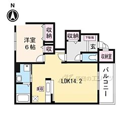 アクアビュー3 1LDKの間取図画像