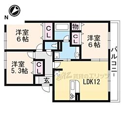 グランフェリス 3LDKの間取図画像