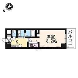 KDXレジデンス南草津 1Kの間取図画像