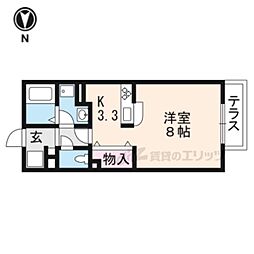 ハイツエイト3 ワンルームの間取図画像