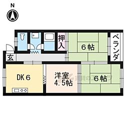 エクセル篠原 3DKの間取図画像