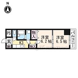 Liesse浜大津 2Kの間取図画像