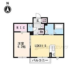 シャーメゾン湖都 1LDKの間取図画像
