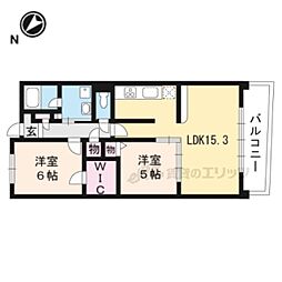 ヴィヴァーチェ 2LDKの間取図画像