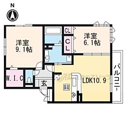 WEMBLEY・PLANET 2LDKの間取図画像