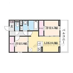 Bransia瀬田 2LDKの間取図画像