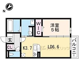 シャルマントリシティ 1LDKの間取図画像