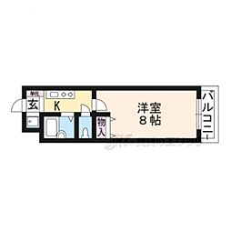 コーポ吉井 1Kの間取図画像